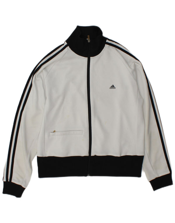 Adidas Veste de survêtement pour femme UK 18 XL Blanc Colorblock Polyester