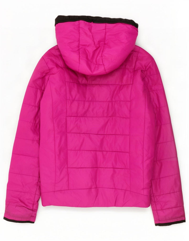 Kappa Veste matelassée surdimensionnée à capuche pour femme UK 10 Small Rose Polyester