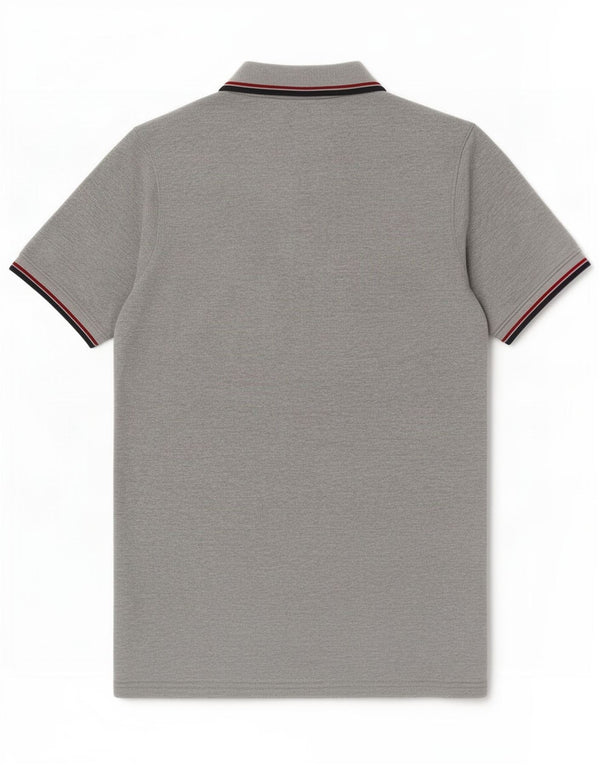 Jack & Jones Polo Homme Petit Gris Rayé Coton