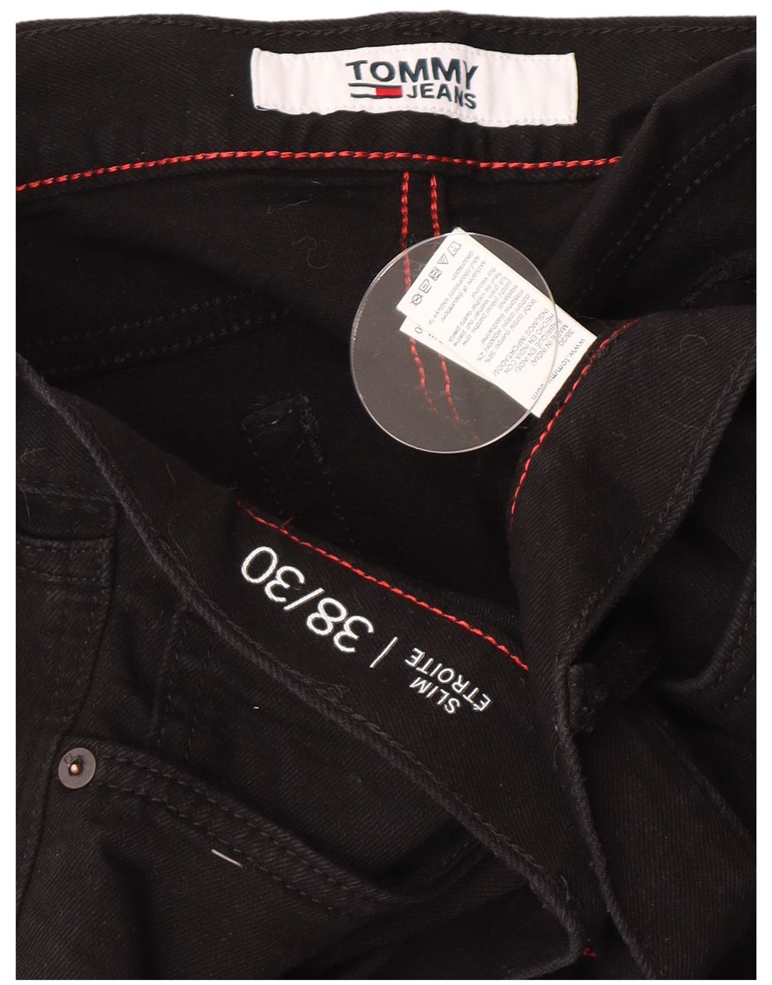 Tommy Hilfiger Jean Slim Homme W38 L30 Coton Noir