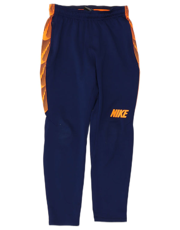 NIKE Pantalon de survêtement Dri Fit pour garçon 8-9 ans Small Bleu marine Colourblock