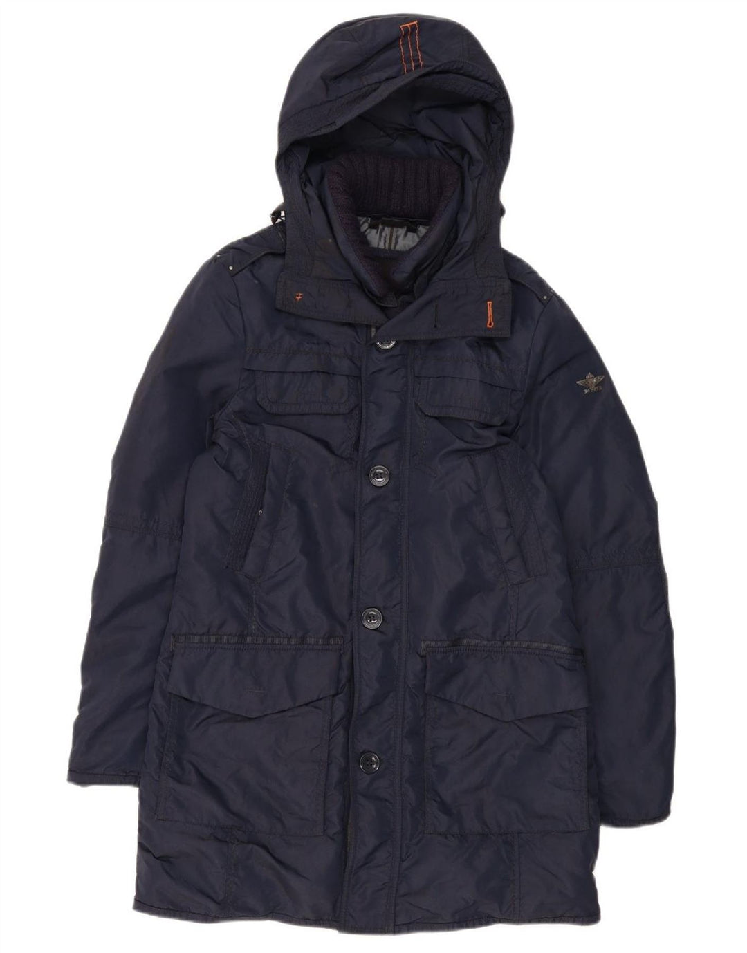 Dekker Manteau rembourré à capuche pour homme UK 36 Petit Bleu Marine Polyamide