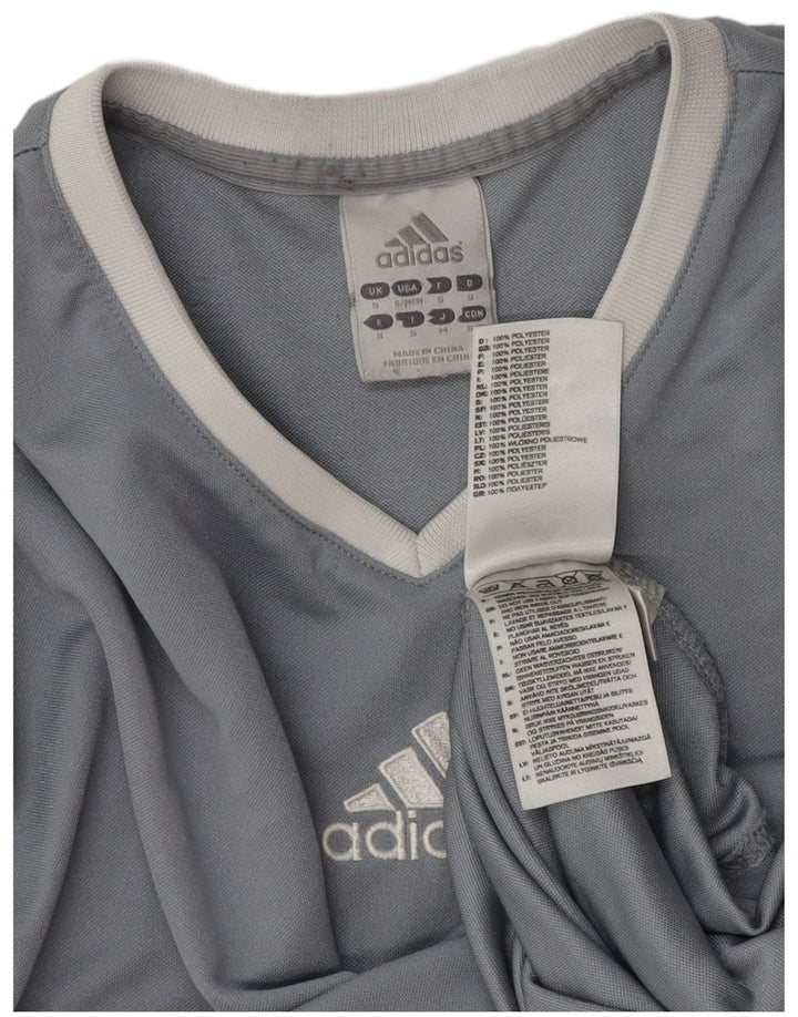 Adidas Hommes Climalite T-Shirt Haut Petit Gris Polyester