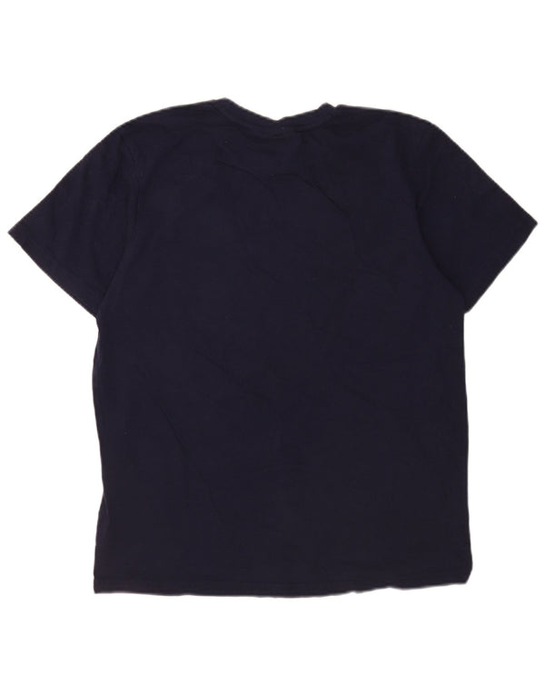 Fila T-Shirt Graphique Homme Bleu Marine Moyen Coton Colorblock