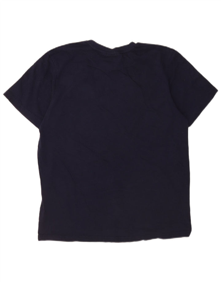 Fila T-Shirt Graphique Homme Bleu Marine Moyen Coton Colorblock