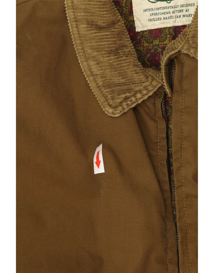 veste utilitaire homme vintage UK 40 Grand coton brun