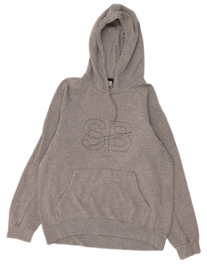 Nike Pull à capuche graphique en coton moucheté gris moyen pour homme