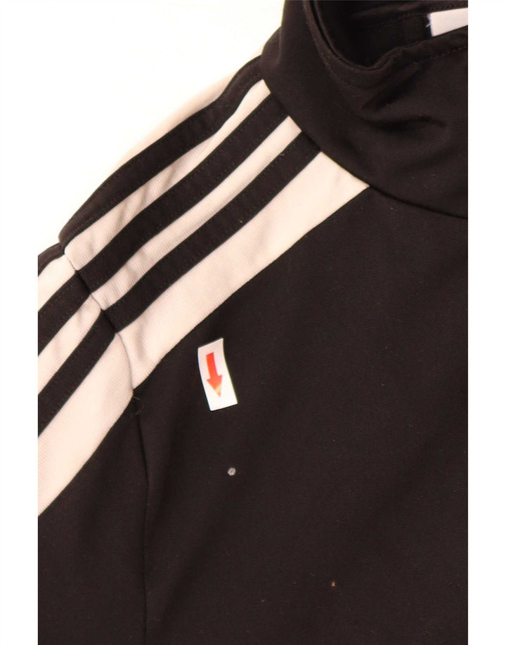 Adidas Veste de survêtement pour femme UK 14 Medium Noir Colourblock Polyester