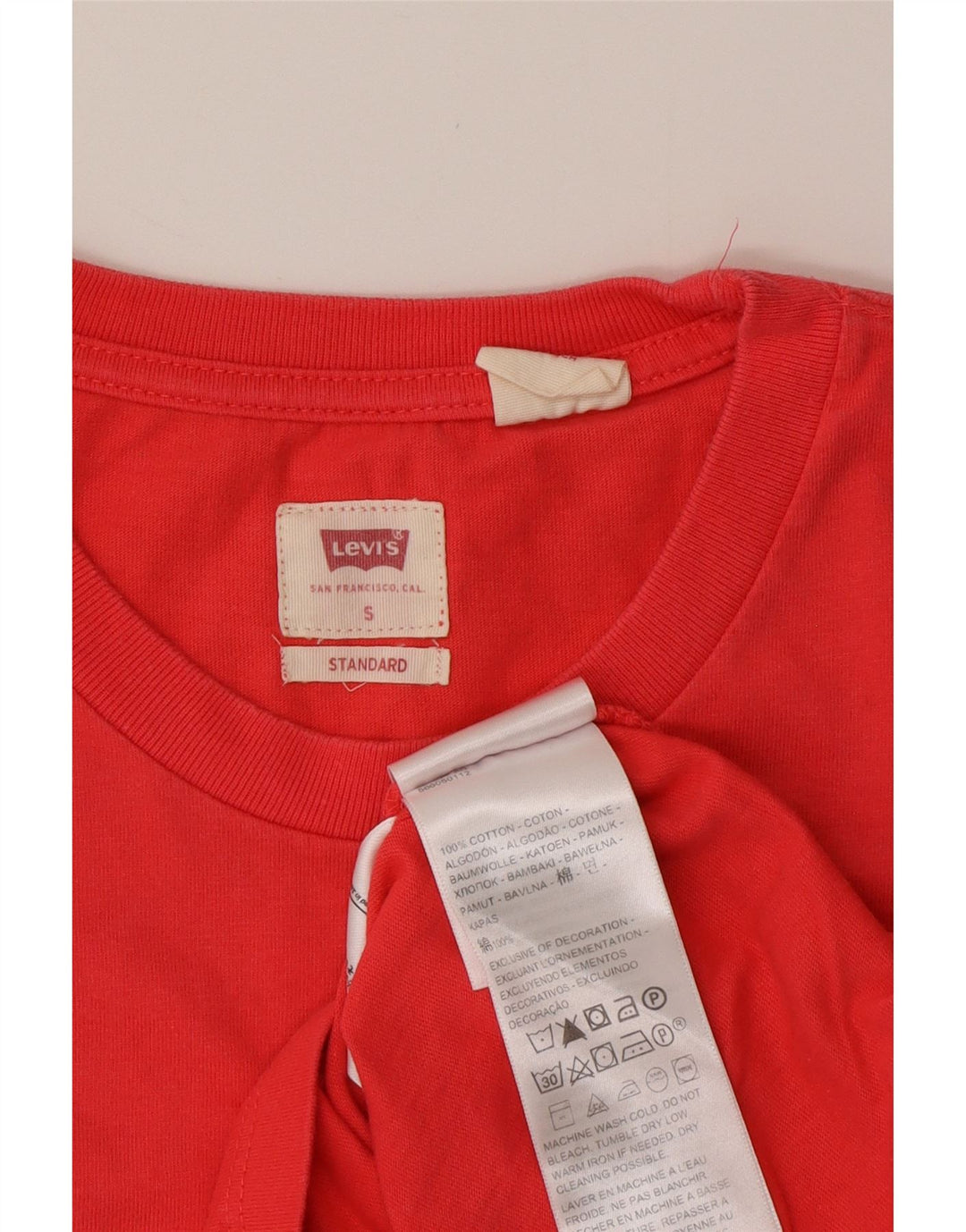 LEVI'S Tee-Shirt Standard Homme Petit Rouge Coton
