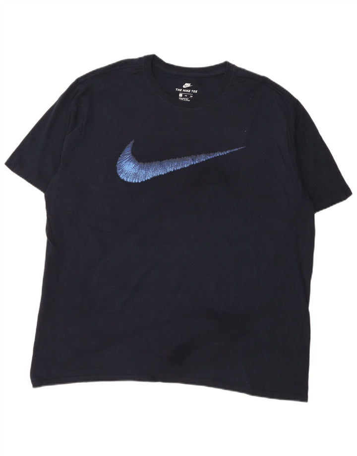 Nike T-shirt graphique coupe athlétique pour homme 2XL Bleu marine