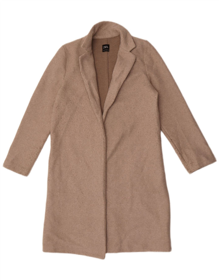 Zara Manteau ouvert pour femme UK 44 Polyester gris moyen