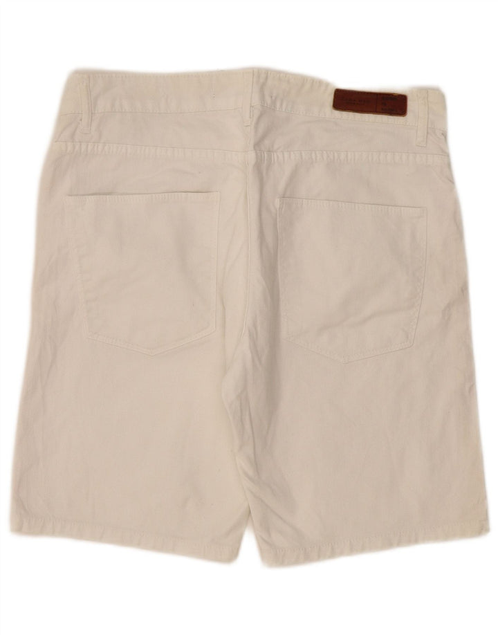 Zara Short en jean pour homme EU 44 Large W34 Blanc