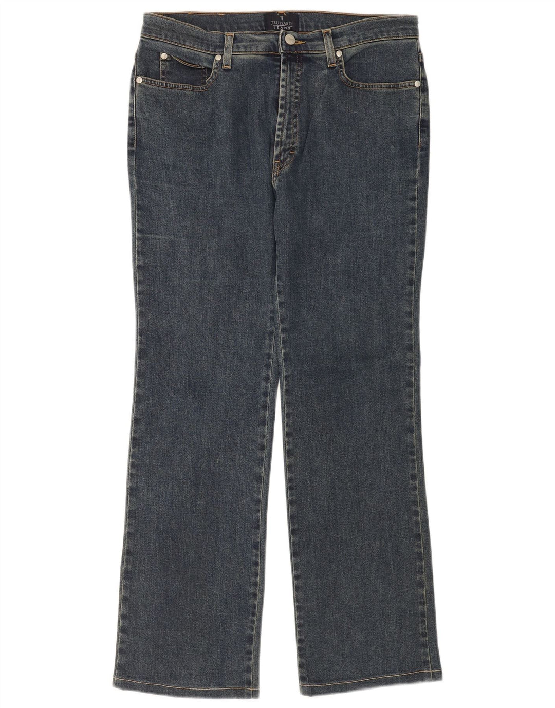 Trussardi Jean Bootcut Femme W32 L30 Bleu Coton