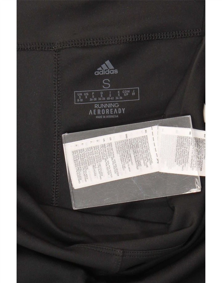 Adidas Femmes Aeroready Leggings UK 8/10 Petit Noir Polyester