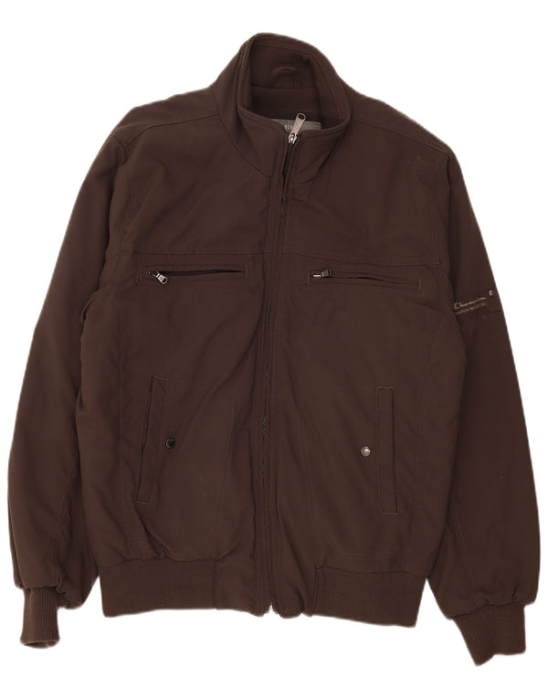 Champion Veste Bomber Homme UK 40 Large Marron Polyamide