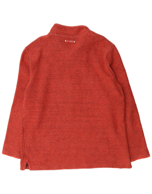 Weird Fish Sweat-shirt à col zippé pour homme en coton rouge 2XL
