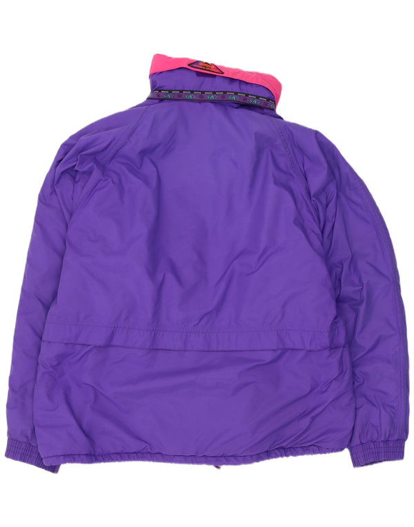 Aesse Veste de ski à capuche pour homme UK 40 Large Violet Colourblock