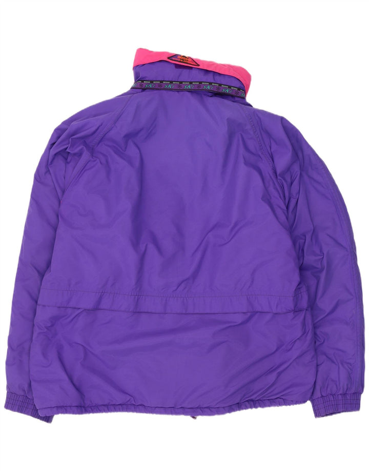 Aesse Veste de ski à capuche pour homme UK 40 Large Violet Colourblock