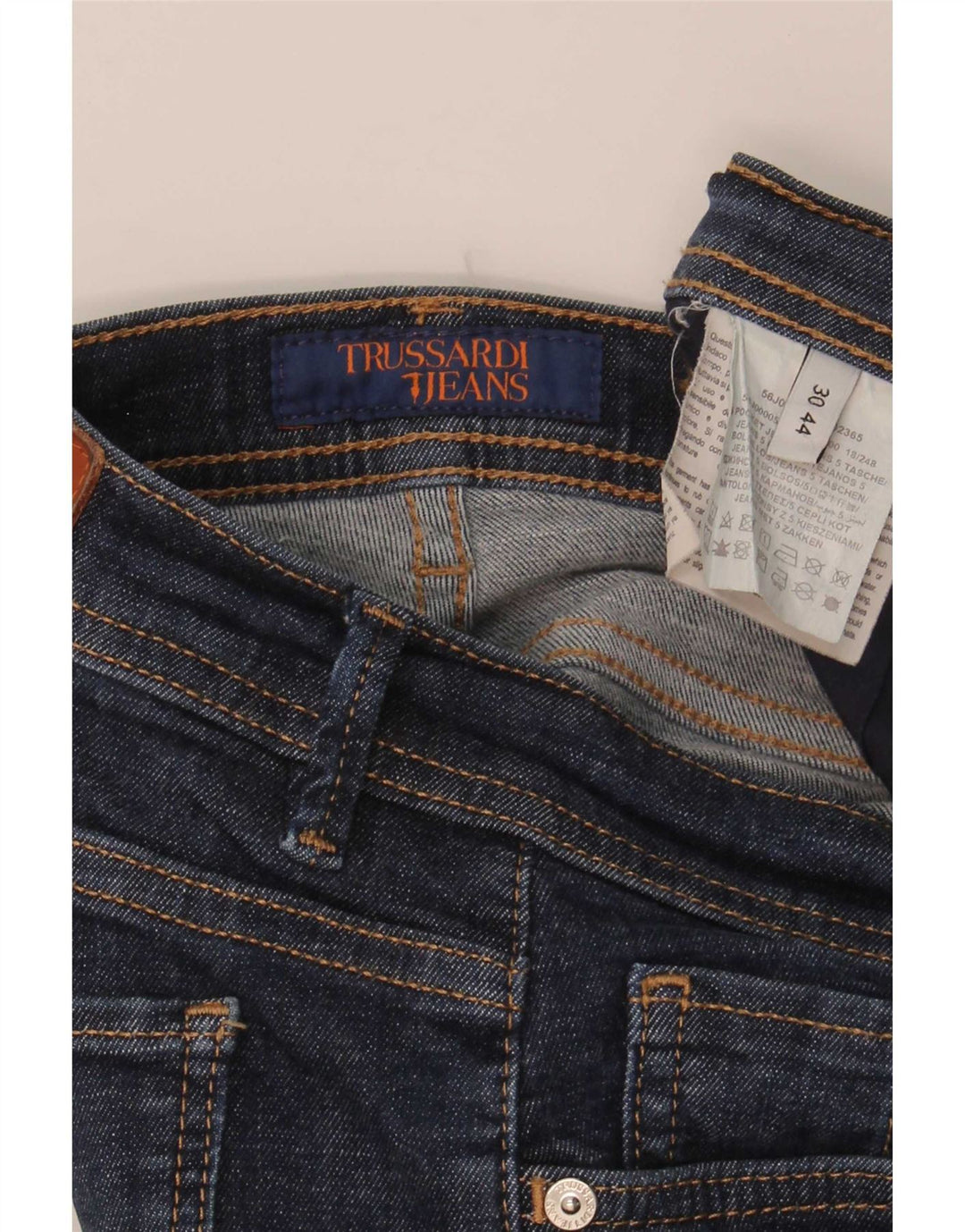 Femme Trussardi Jean Slim W30 L29 Bleu Marine