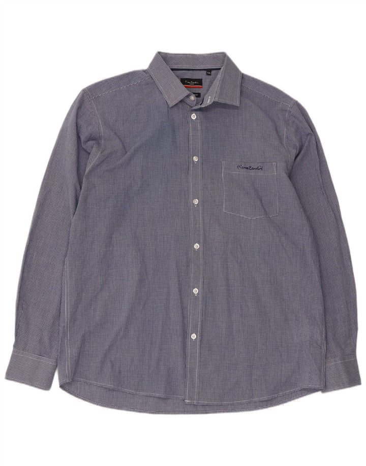 PIERRE CARDIN Chemise Regular Fit Homme 2XL Bleu Vichy Polyester