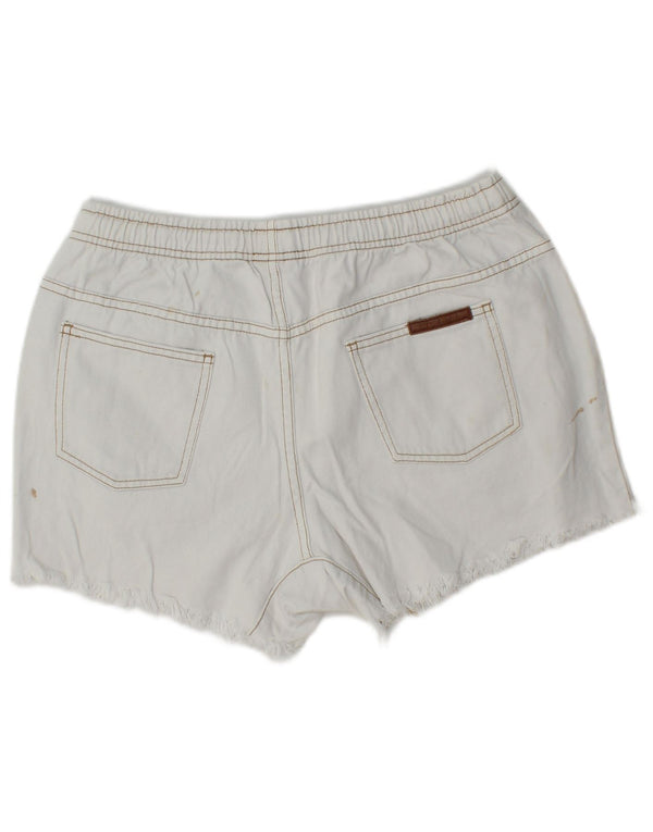 Billabong Short en jean vieilli W30 pour femme en coton blanc moyen