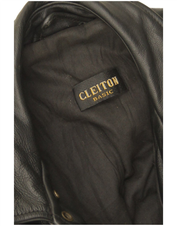 veste en cuir homme vintage UK 42 XL Noir