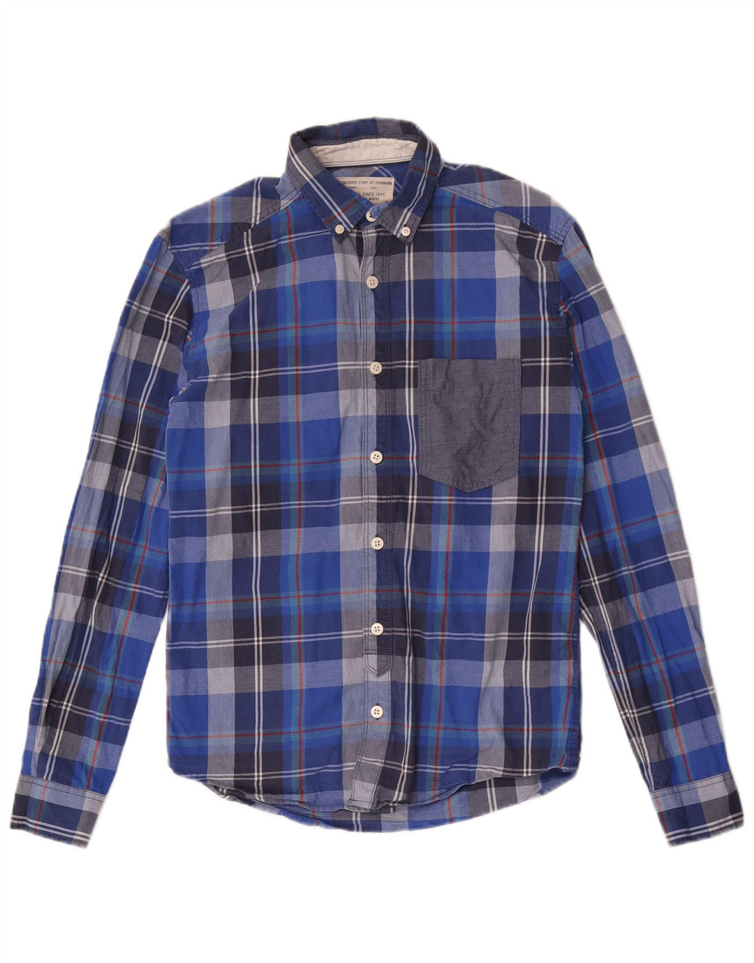 Jack & Jones Chemise en Flanelle Garçon 11-12 Ans Bleu Carreaux Coton
