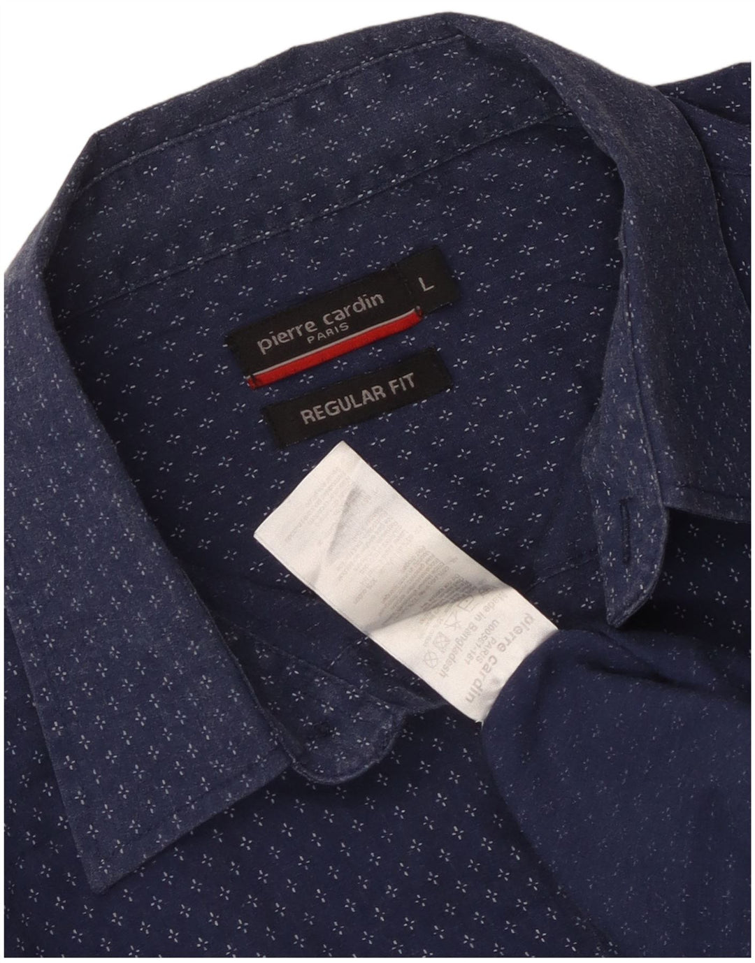 Pierre Cardin Chemise Coupe Régulière Homme Grand Bleu Marine Floral Polyester