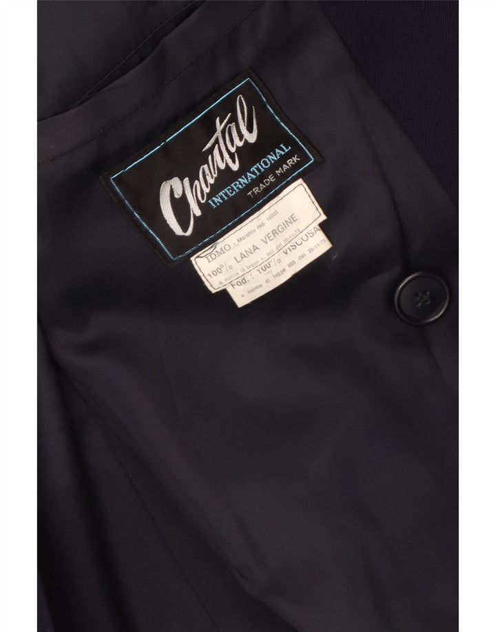 Chantal Trench Femme UK 12 Laine Vierge Bleu Marine Moyen