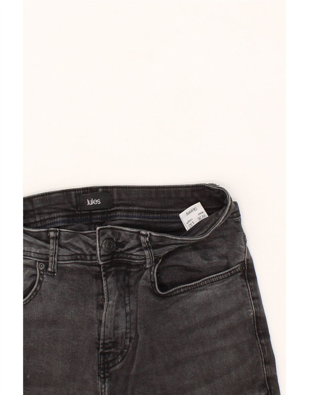 JULES Mens Skinny Jeans W26 L32 Grey Cotton Vintage Jules and Second-Hand Jules from Messina Hembry 