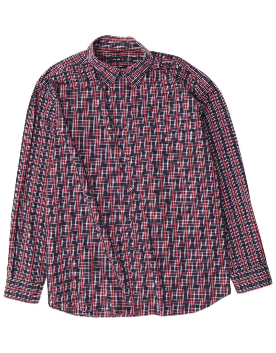 Nautica Chemise Homme 2XL Bleu Marine à Carreaux Coton