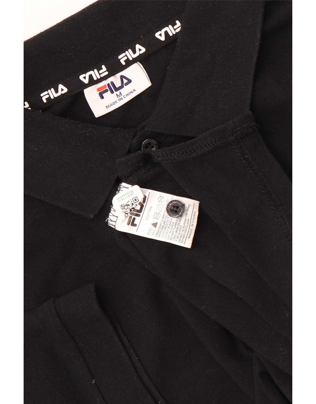 Fila Polo Homme Noir Moyen Coton