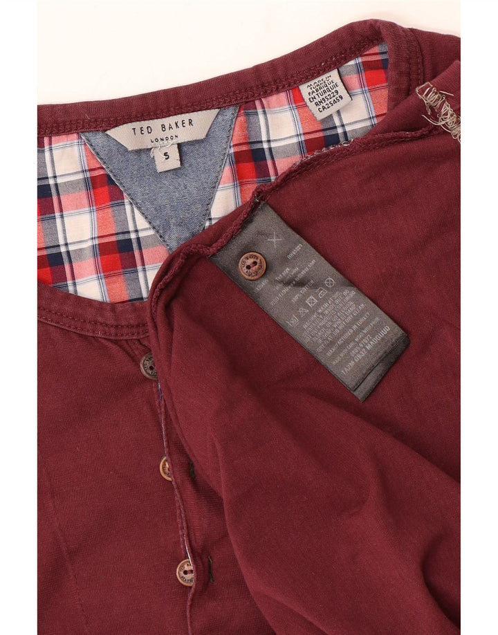 Ted Baker Haut à manches longues pour femme Taille 5 XL Coton marron