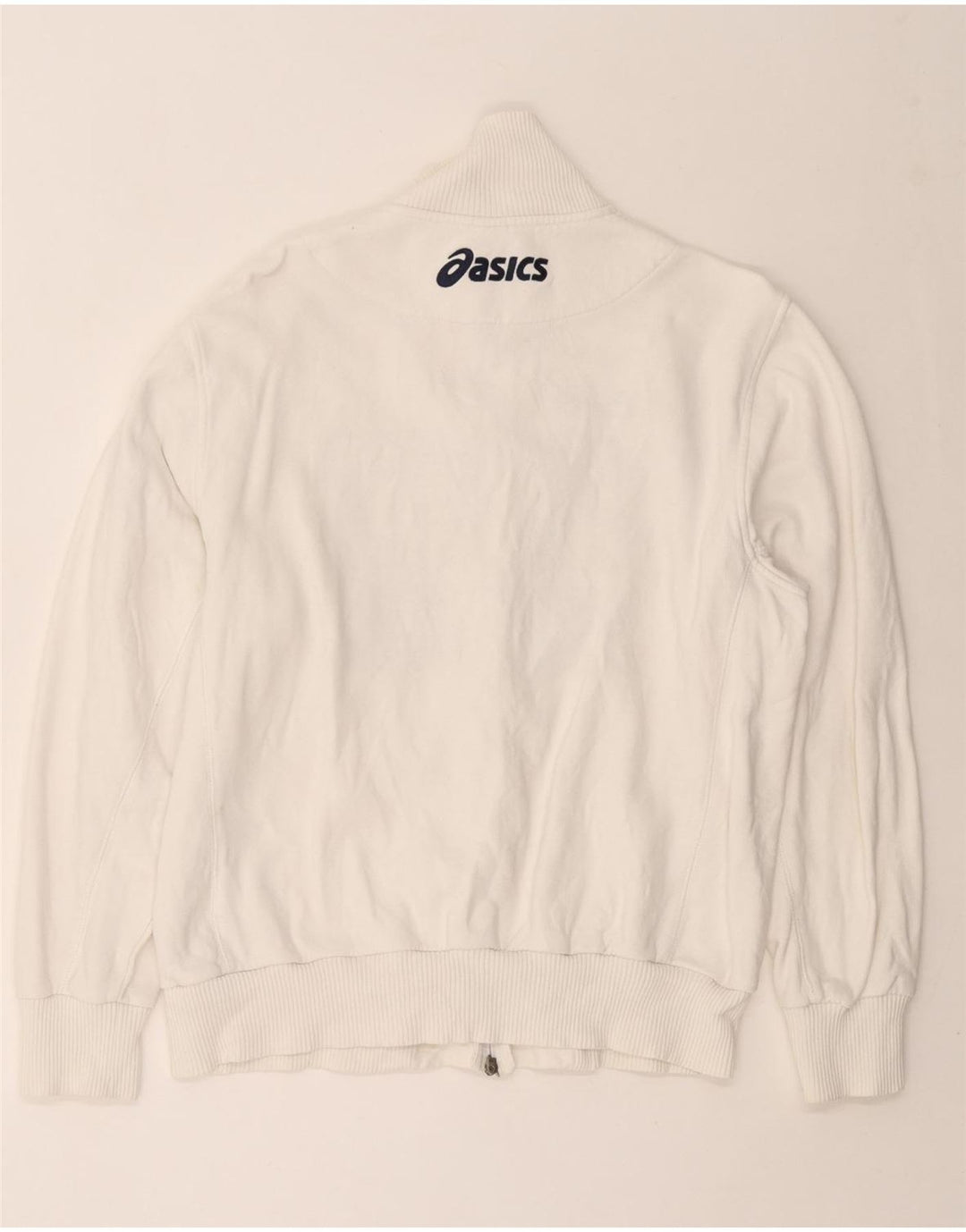 ASICS Veste de survêtement graphique pour homme XL en coton blanc