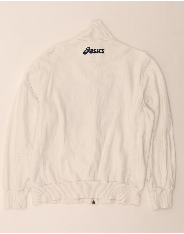 ASICS Veste de survêtement graphique pour homme XL en coton blanc