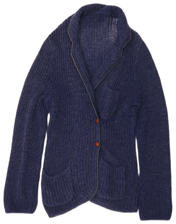 Marlane Womens Crochet Cardigan Pull UK 16 Grand Bleu Marine