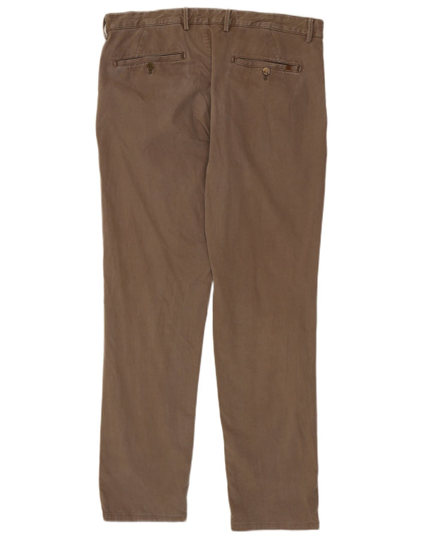 Massimo Dutti Pantalon chino slim coupe décontractée pour homme EU 46 XL W36 L31 Beige