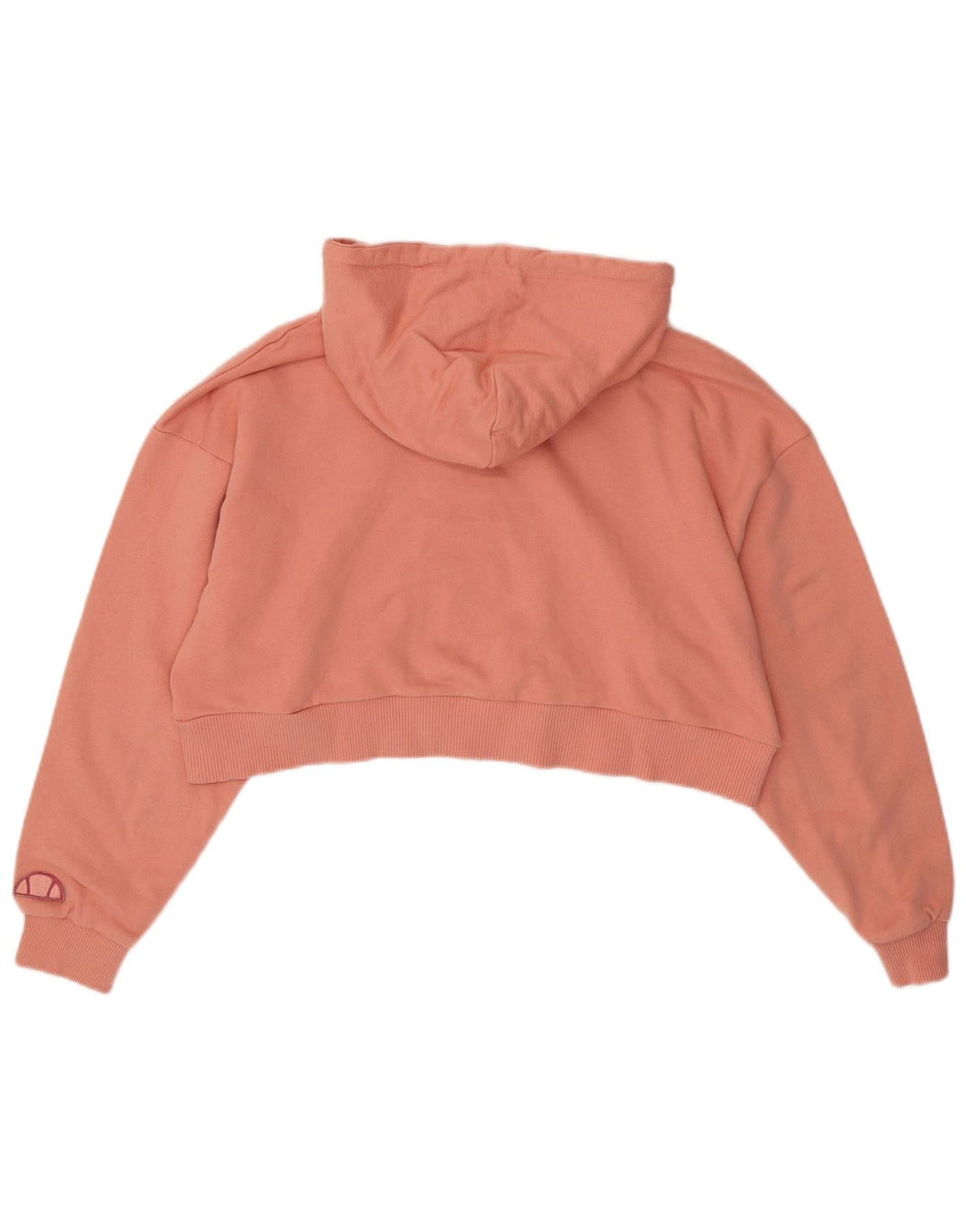 ELLESSE Pull à capuche court surdimensionné pour femme UK 8 Petit coton rose