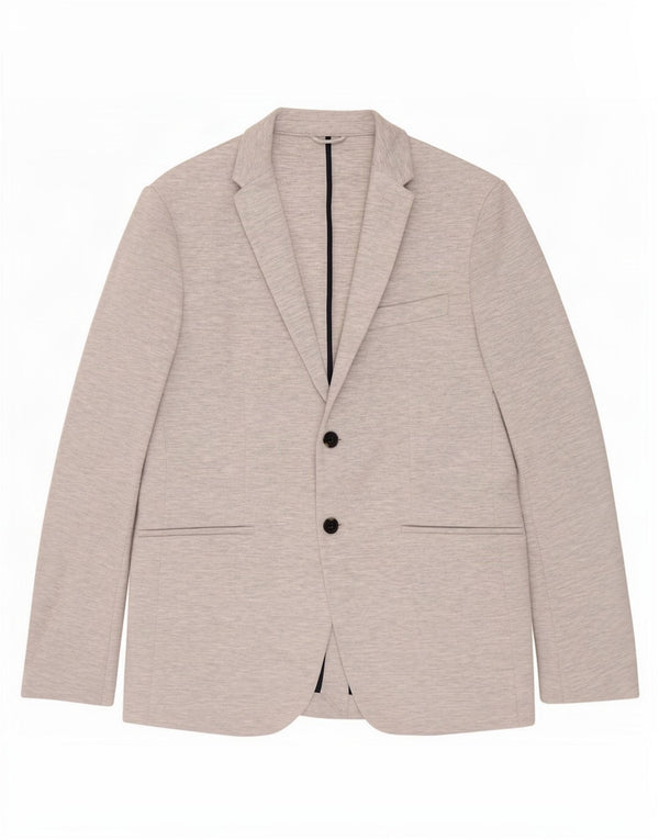 Zara Veste blazer à 2 boutons pour homme UK 40 Large Gris Moucheté Polyester
