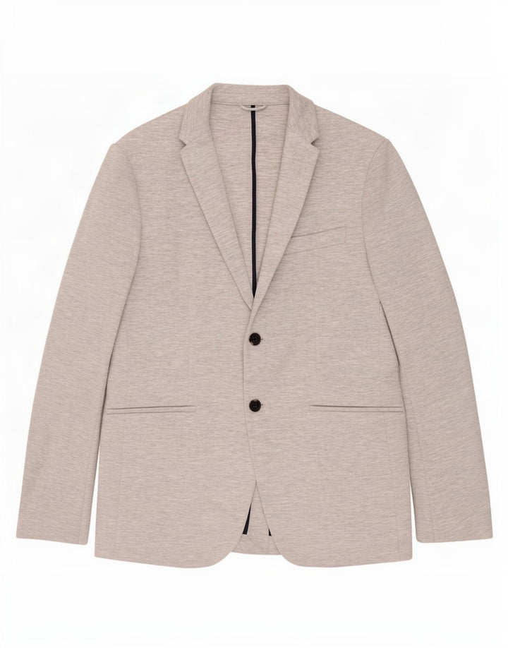 Zara Veste blazer à 2 boutons pour homme UK 40 Large Gris Moucheté Polyester