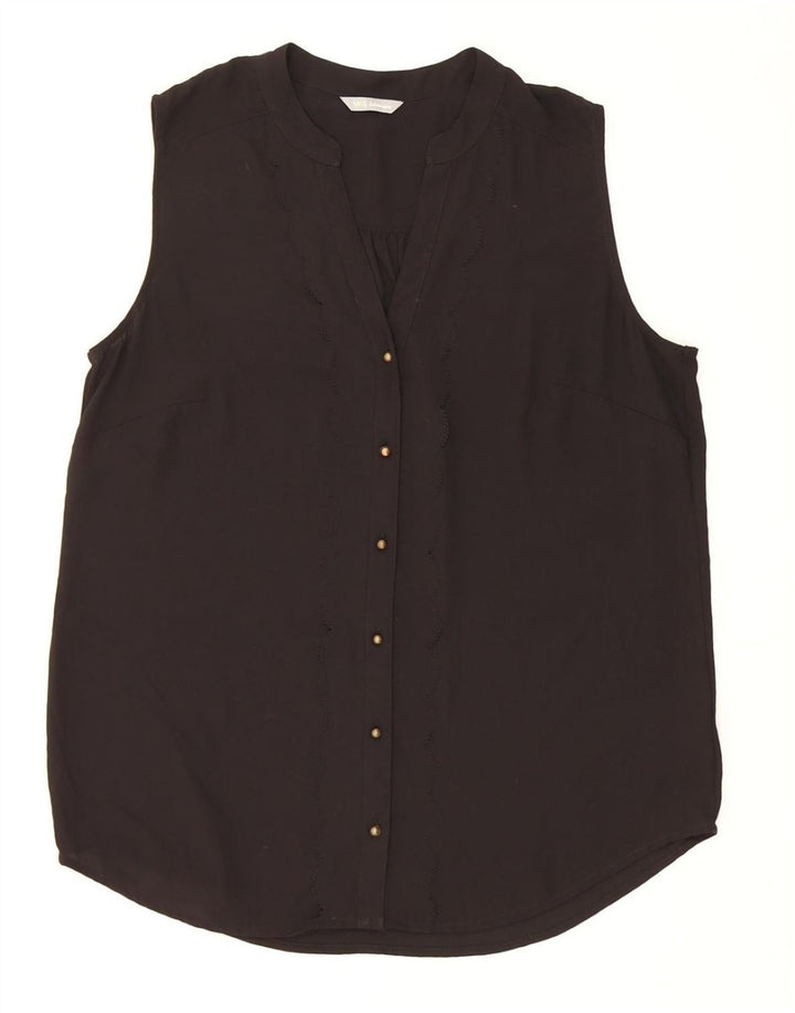 MARKS & SPENCER Chemisier sans manches pour femme UK 14 Large Noir
