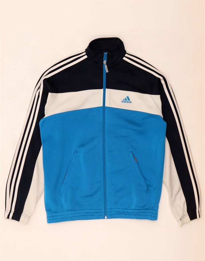 Adidas Veste de survêtement pour homme UK 38/40 Bleu moyen Polyester colour block