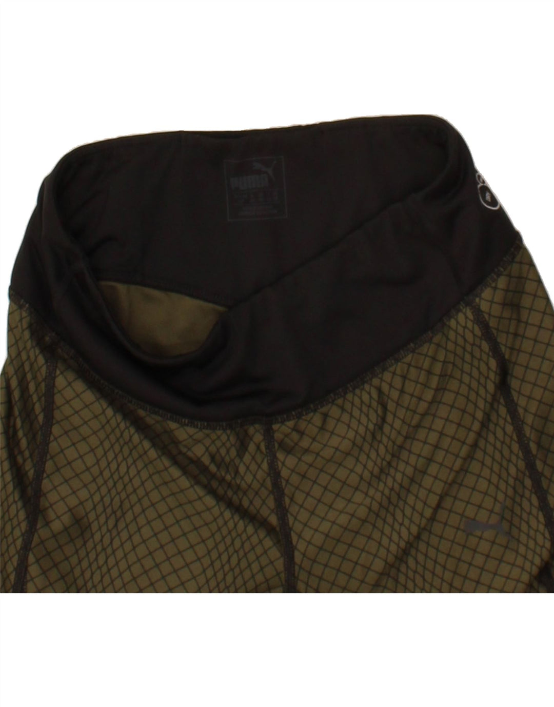 PUMA Womens Leggings UK 10 Small Khaki Colourblock Polyester Vintage Puma and Second-Hand Puma from Messina Hembry 