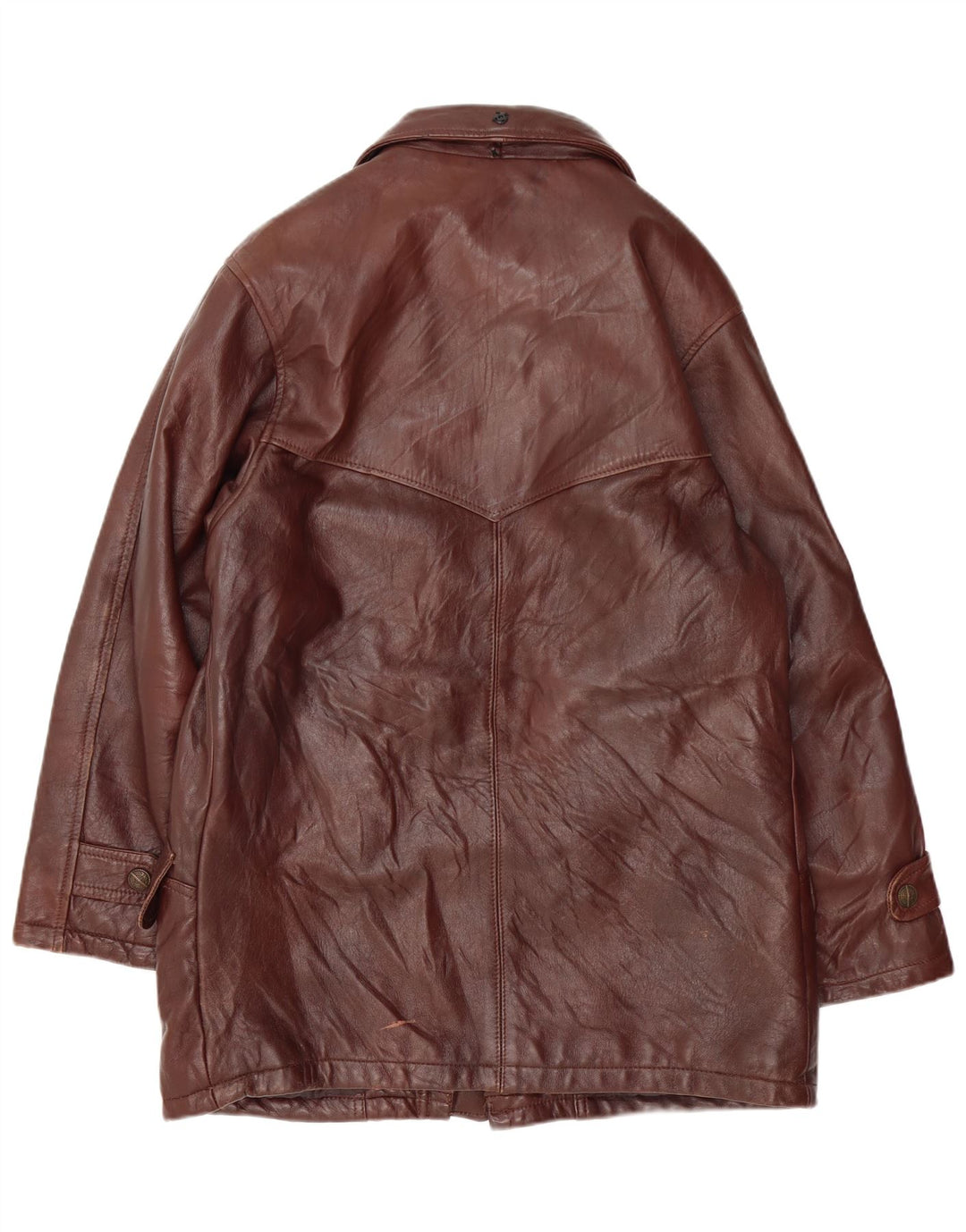 MAESTRO ARTIEIANO Veste en cuir pour homme UK 44 2XL Cuir marron