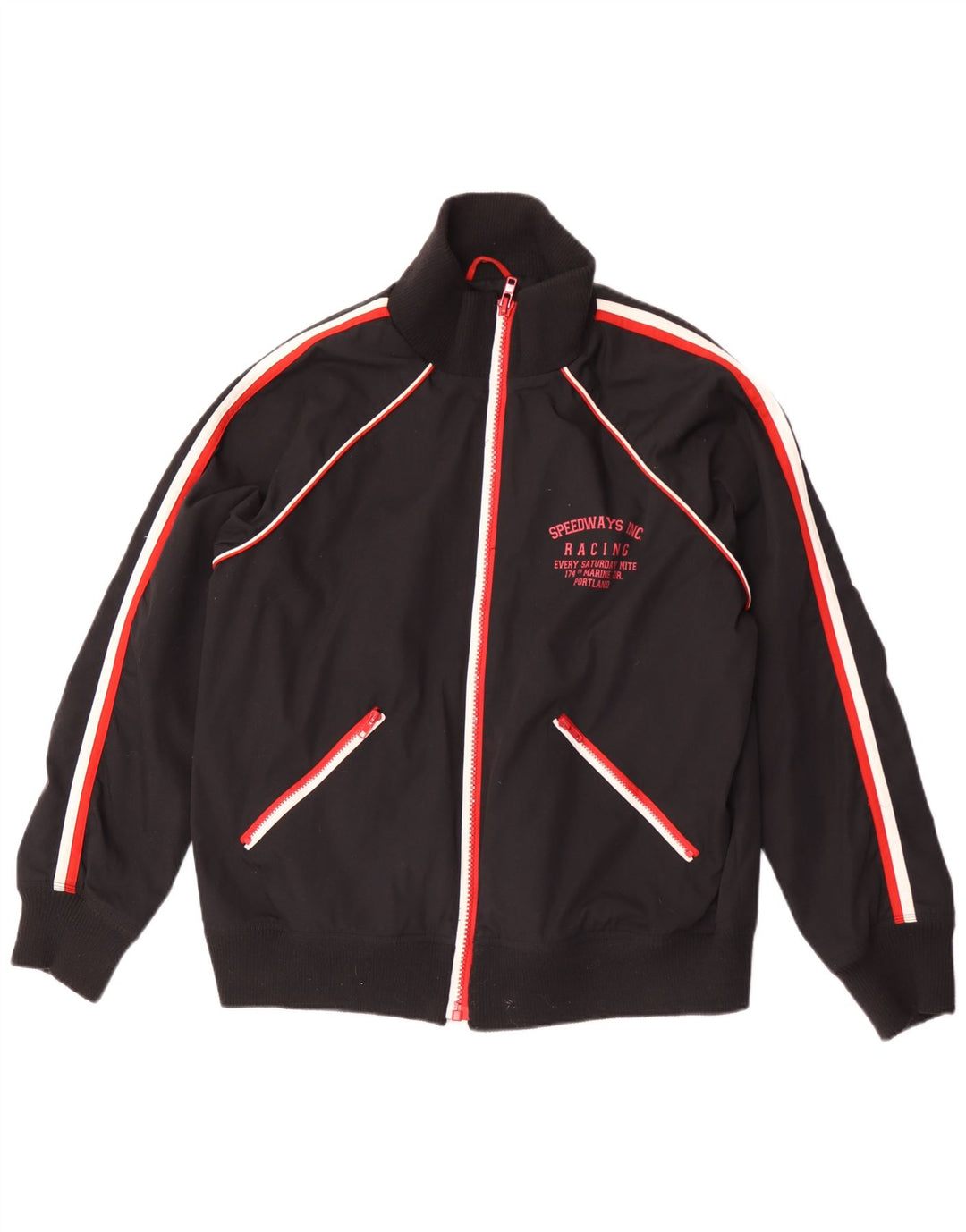 Jack & Jones Veste Bomber Graphique Homme UK 42 XL Noir Polyester