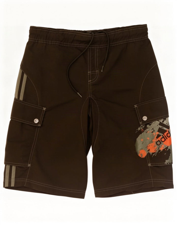 Adidas Short de bain graphique homme petit kaki polyamide