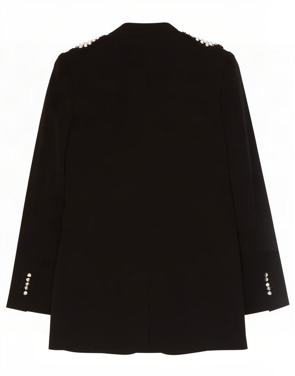 Zara Veste Blazer Ouverte Femme UK 12 Polyester Noir Moyen