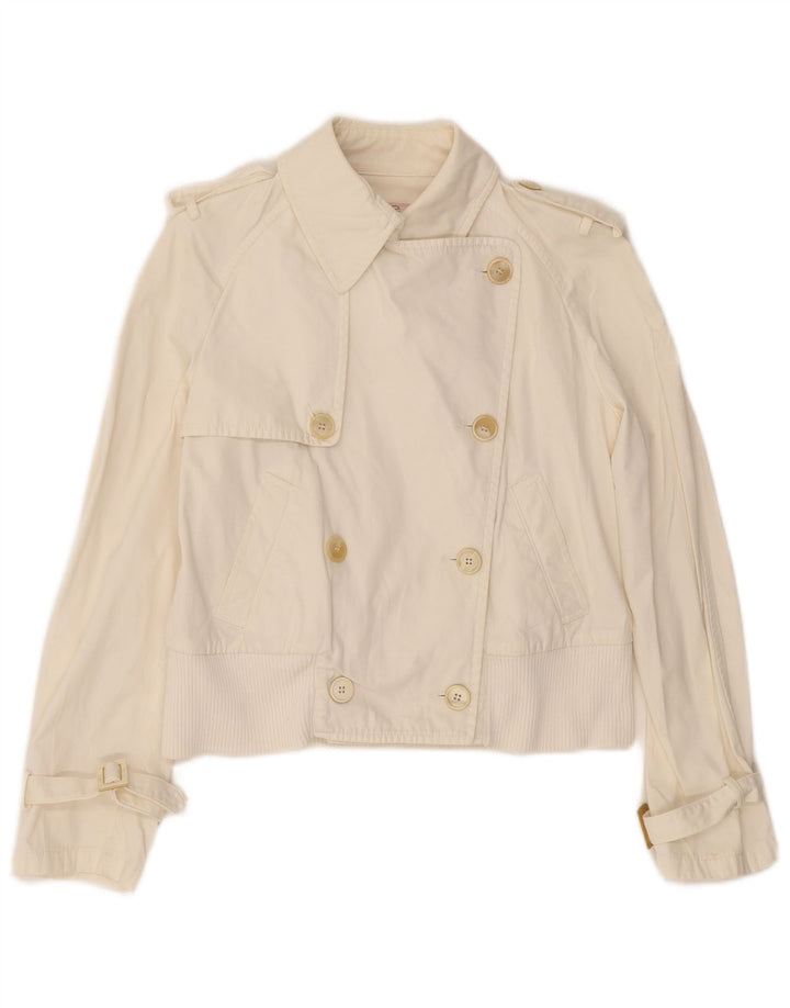 Red Valentino Veste militaire courte pour femme IT 42 Medium Off White