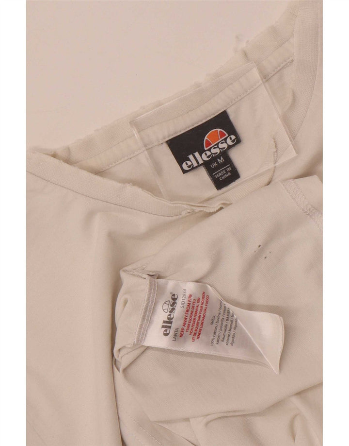 Ellesse T-shirt graphique en coton color block blanc moyen |