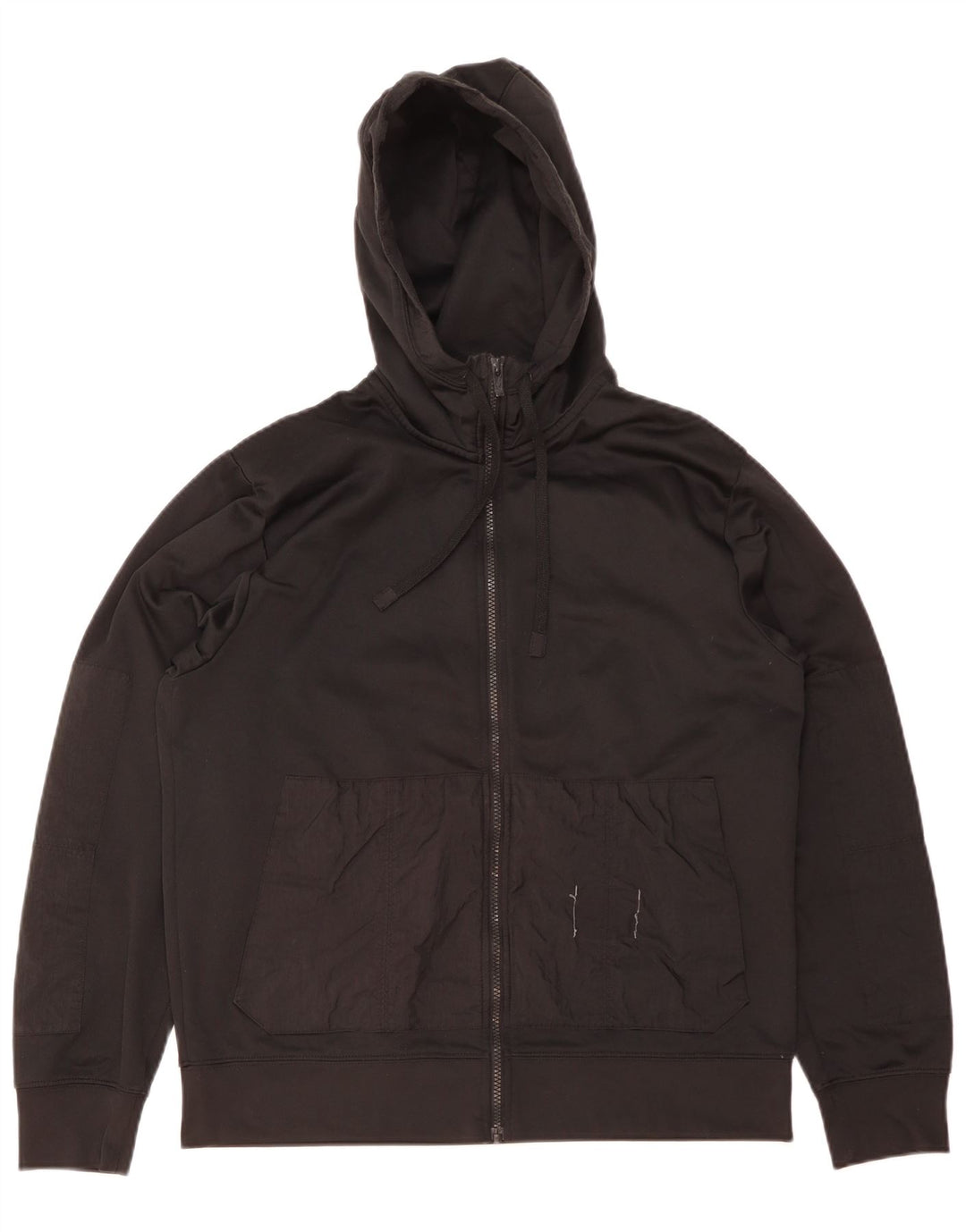 Nike Pull à capuche zippé Dri Fit pour homme en polyester noir moyen